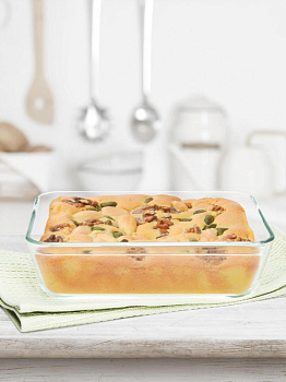 Форма для запекания 1,4л 22,6х17,6х6,3см прямоугольная цветная крышка боросиликатное стекло 000000000001217720