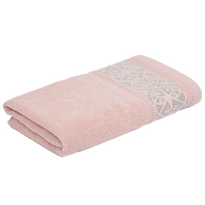 Полотенце махровое 50х90см DINA ME Вензельный бордюр персик хлопок 000000000001214042