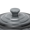 Кастрюля с крышкой 450мл MATISSA серый керамика 000000000001224559