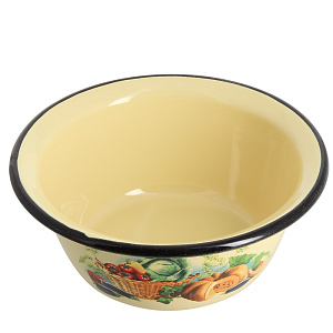 Миска 800мл СТАЛЬ-ЭМАЛЬ с деколью эмалированная 000000000001022605