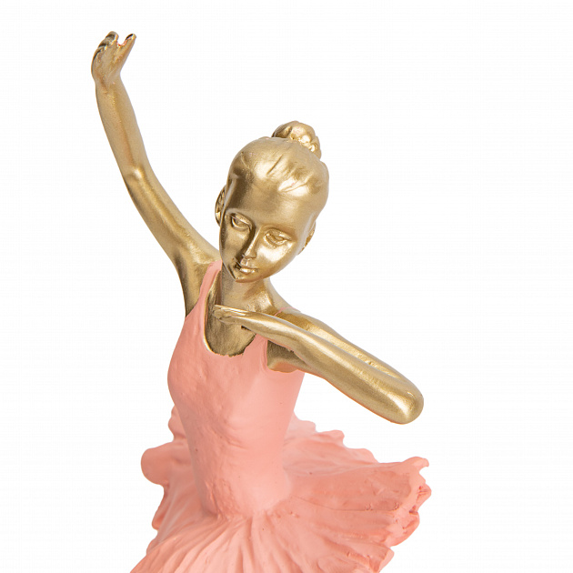 Фигура декоративная 23,5см Балерина розовое платье 000000000001219437