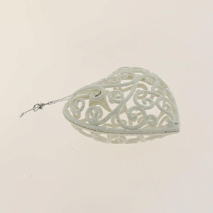 Набор украшений декоративных Сердце 2шт 7см белый R010511 000000000001191493