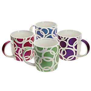 Набор кружек Wellberg, фарфор, 4 предмета 000000000001172368