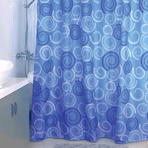 Штора для ванной комнаты, 180*200 см, полиэстер, Ultramarine Dots, Milardo, 900P180M11 000000000001161369