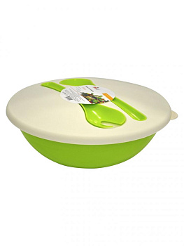 Салатник с крышкой и приборами 3л пластик оливковая роща Dolche GR1878ОЛ 000000000001197205