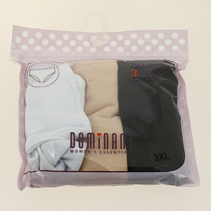 Набор трусов женских Dominant 3шт full brief 3XL диз9 95%хл 5%эл 000000000001192120