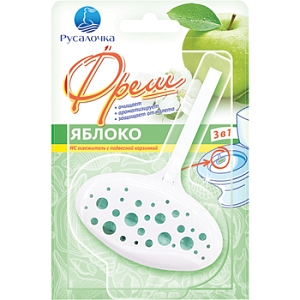 Освежитель-очиститель для унитаза РУСАЛОЧКА фреш яблоко 000000000001162201