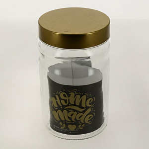 Банка для сыпучих продуктов 1,4л RENGA с металлической крышкой стекло 000000000001203282