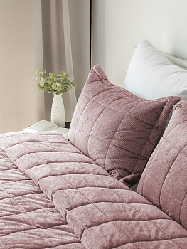 Наволочки декоративные 50x70см 2шт DE'NASTIA розовый вельвет полиэстер 000000000001229001