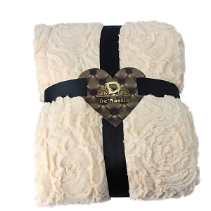 Плед меховой DE'NASTIA Розы 150х200см 100%Полиэстер T740017 000000000001109570