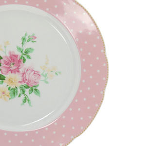 Мелкая тарелка Mix&Match Porcelaine Czech Gold Hands, розовый, 25 см 000000000001136210