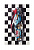 Коврик универсальный 50x80см LUCKY СПОРТ КАР белый/черный/синий/красный полиэстер 000000000001215851
