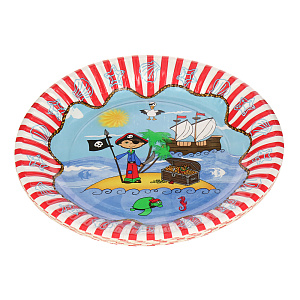 Набор одноразовых тарелок Пиратский Остров Pap Star, 23 см, 10 шт. 000000000001142467