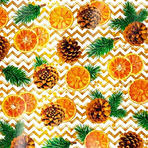 Бумага упаковочная 68,5х100см ИНТЕРПАК Еловые бусы 000000000001215334