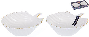 Набор 2 фигурных салатника 16см BALSFORD РАКУШКА подарочная упаковка фарфор 000000000001193969