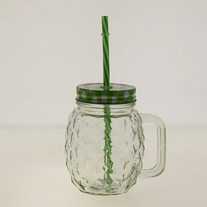 Кружка-банка 400мл Ананас прозрачная M020138/R030482 стекло 000000000001175932