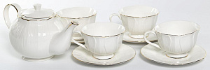 Сервис чайный 9 предметов (чашка 220мл-4шт/блюдце-4шт/чайник 920мл) BALSFORD ОРНЕЛЛА фарфор 000000000001212783