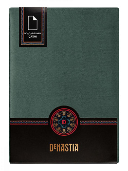 Пододеяльник 145x210см DE'NASTIA NEW сатин 2х-сторонний светло-зеленый/зеленый хлопок 000000000001215770