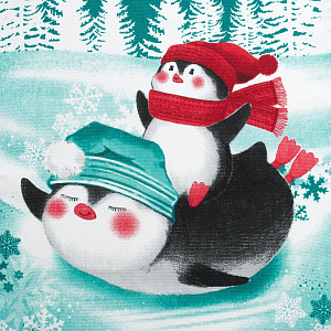 Полотенце 35х60см ДОЛЯНА Веселого Нового Года 100% хлопок 160г/м2 000000000001208902