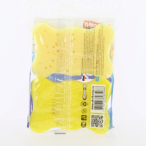 Губка для посуды 2шт 110х75х29мм AVIKOMP РАКУШКА фигурная 000000000001214138