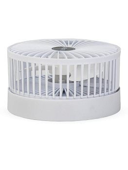 Вентилятор настольный 16,8х8,7х36см 5В 5Вт складной 1скорость регулировка наклона регулировка высоты питание от USB белый пластик 000000000001227267