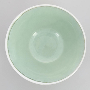 Салатник 15,5х7см LUCKY белый/мята керамика 000000000001209921