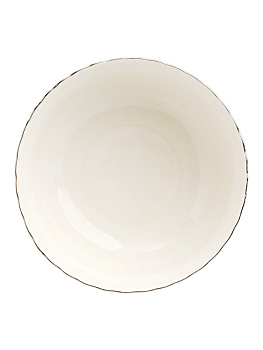 Салатник 15см DE'NASTIA OLYMPOS белый с золотистой каймой фарфор 000000000001218844