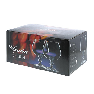 Набор бокалов для коньяка Клаудия Crystalite Bohemia s.r.o., 250мл, 6 шт. 000000000001006565