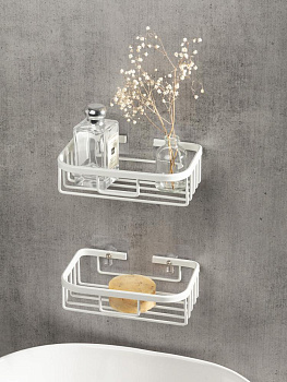 Держатель навесной 18x12x5,5см DE'NASTIA белый алюминий 000000000001227444