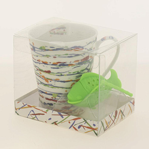 Кружка 330мл BALSFORD Абстракция силиконовое ситечко подарочная упаковка фарфор 000000000001185115