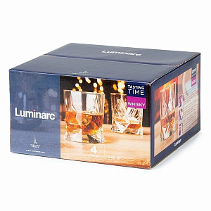 ВРЕМЯ ДЕГУСТАЦИЙ Набор стаканов 4шт 340мл LUMINARC Виски Рош низкий стекло 000000000001216565