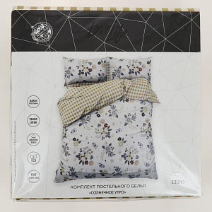 Комплект постельного белья Евро LOVELIFE Солнечное утро пододеяльник200х217см простынь225х240см наволочки50х70см-2шт плотность125гр/м сатин 100%хлопок 000000000001203622