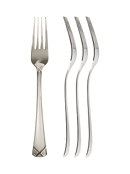 Набор столовых приборов 16 предметов (ложка чайная, ложка столовая, вилка столовая, вилка десертная) DE'NASTIA Престиж нержавеющая сталь 000000000001221859