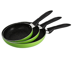 Набор сковород 3 предмета CALVE (16/20/24) антипригарные бакелитовая ручка 000000000001154177