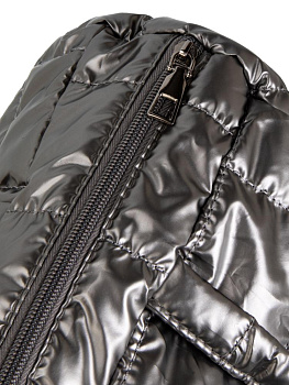 Сумка женская 2в1 35х24х15см стеганная графит полиэстер 000000000001229458