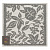 Коврик универсальный 50x50см DE'NASTIA цветы/листья серый хлопок 100% 000000000001219479