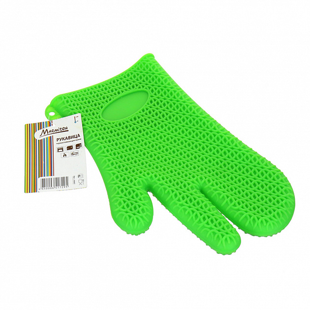 Термостойка рукавица для кухни Marmiton, зеленый, силикон 000000000001125425