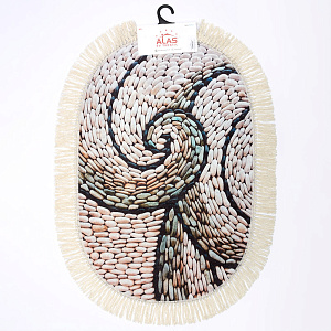 Набор ковриков 2шт (60х100см, 50х60см) ALAS EV TEKSTIL овальные полиэстер 000000000001212095