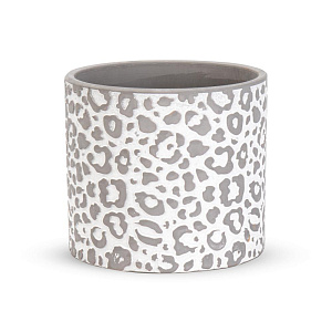 Кашпо 13,5х12,5см 1,2л Леопард серый керамика 000000000001225889