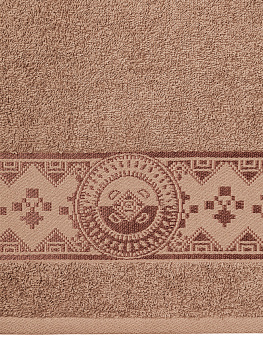 Полотенце 70х130см DE'NASTIA ТАЛИСМАН 1 бежевый хлопок-100% 000000000001215359