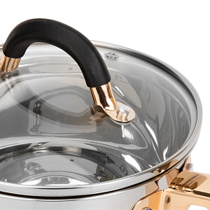 Ковш с крышкой 1,8л SERVITTA Nero Rosa нержавеющая сталь 000000000001220012