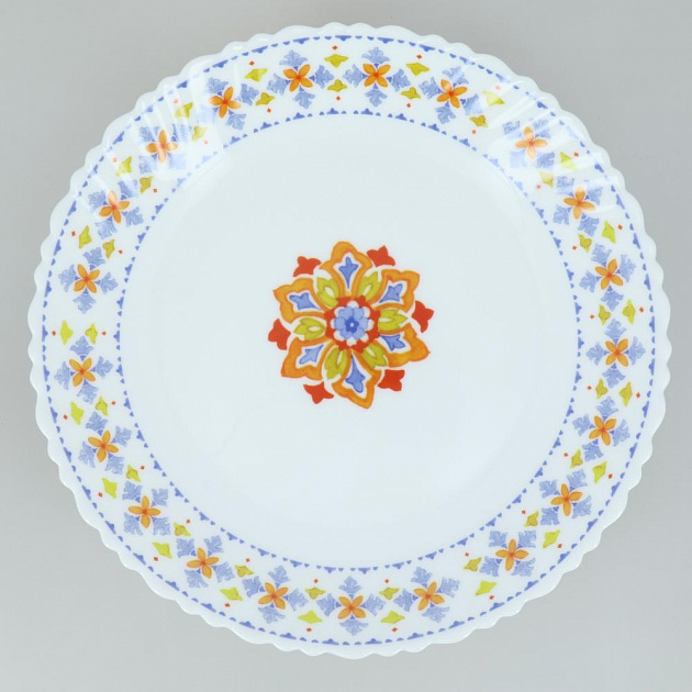 Тарелка обеденая 24см КОРАЛЛ Turkish стеклокерамика 000000000001208041