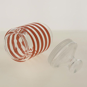 SPRIAL RED Банка 1л с красной спиралью с крышкой LUMINARC стекло Q0410 000000000001198038