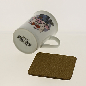 Кружка с подставкой 300мл НОВЫЙ ГОД фарфор 270-280 000000000001181821