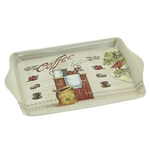 Чайный набор 4 пр:кружка 300 мл.,подставка д/чайн.пакетиков,поднос,ситечко д/чая 000000000001151997