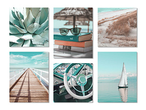 Картина на холсте (канвас) 82х120см комплект из 6-ти частей Баунти 000000000001214951