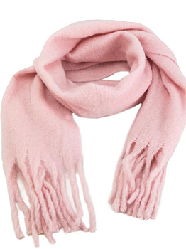 Шарф 40х200см теплый розовый полиэстер 000000000001229233
