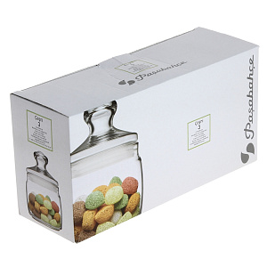 Набор банок для сыпучих продуктов Cesni Магнолия Pasabahce, 650мл, 3 шт. 000000000001154310