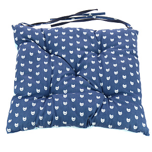 Подушка-Сидушка YELLOW RABBIT для Стула Кошечка Джинс,100% хлопок,арт0021 000000000001186625