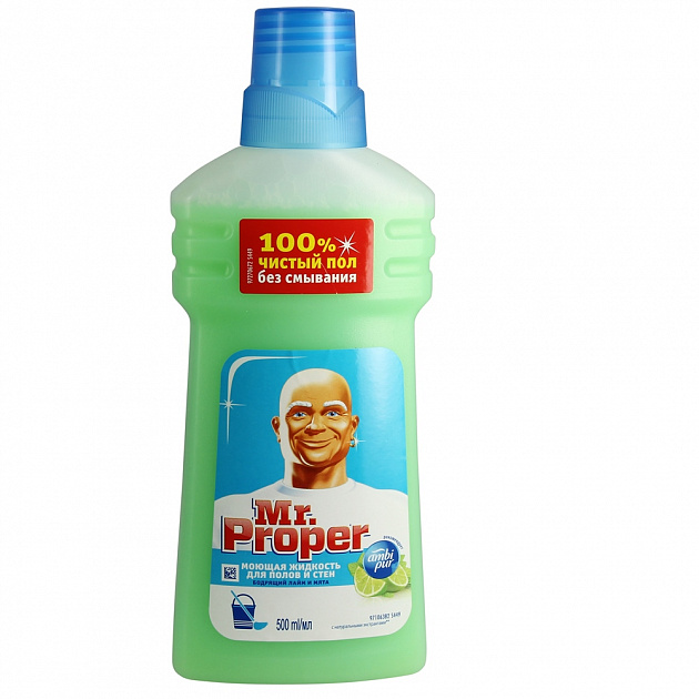 Моющая жидкость для мытья пола Лайм и Мята Mr.Proper P&G, 500мл 000000000001026552